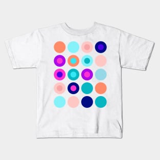 Big polka dots geometrical composition Kids T-Shirt